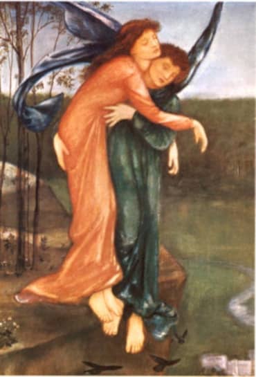 Sir Edward Coley Burne- Jones: Zephyr and Psyche